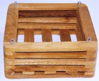 koš z teakového dřeva - 25,5 x 25,5 cm